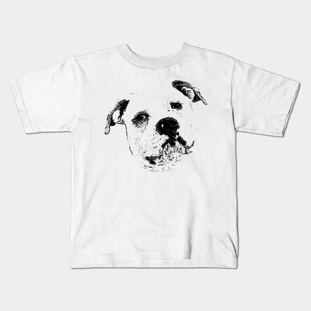 American Bulldog Kids T-Shirt by childofthecorn